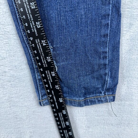 Denim Couture Slim Straight Leg Jeans Distressed Denim Womens Blue Size 7 - Picture 9 of 11